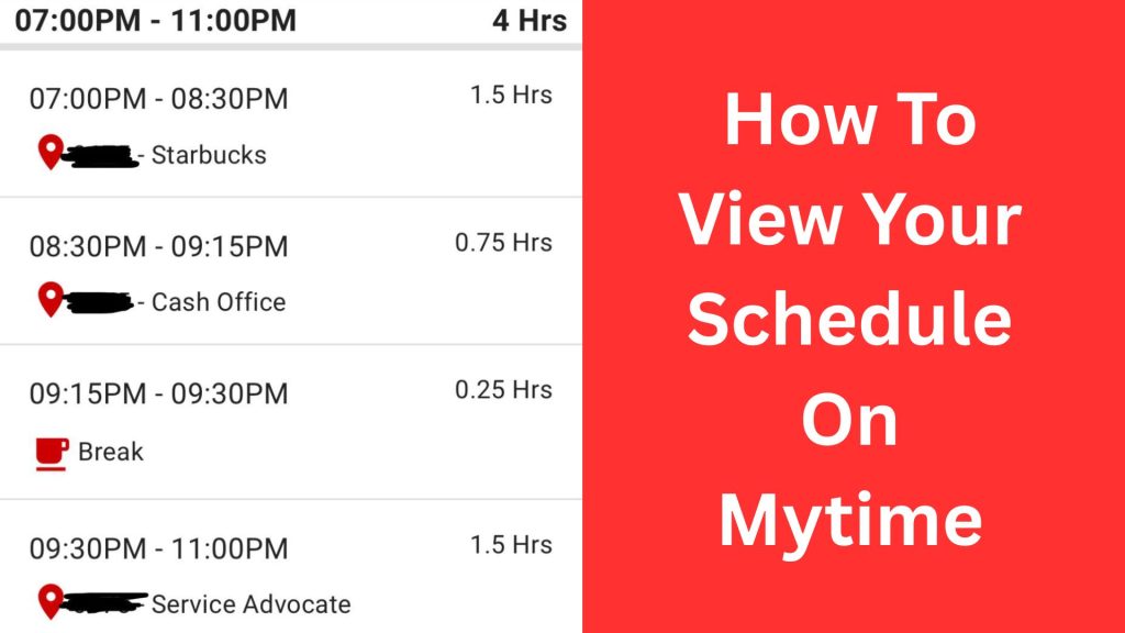 How To View Your Schedule On Mytime: